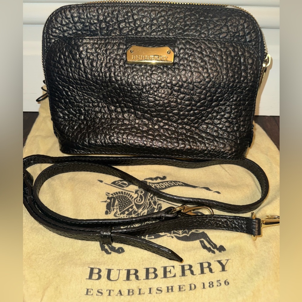 Burberry Harrogate Crossbody Small Leather Black Bag